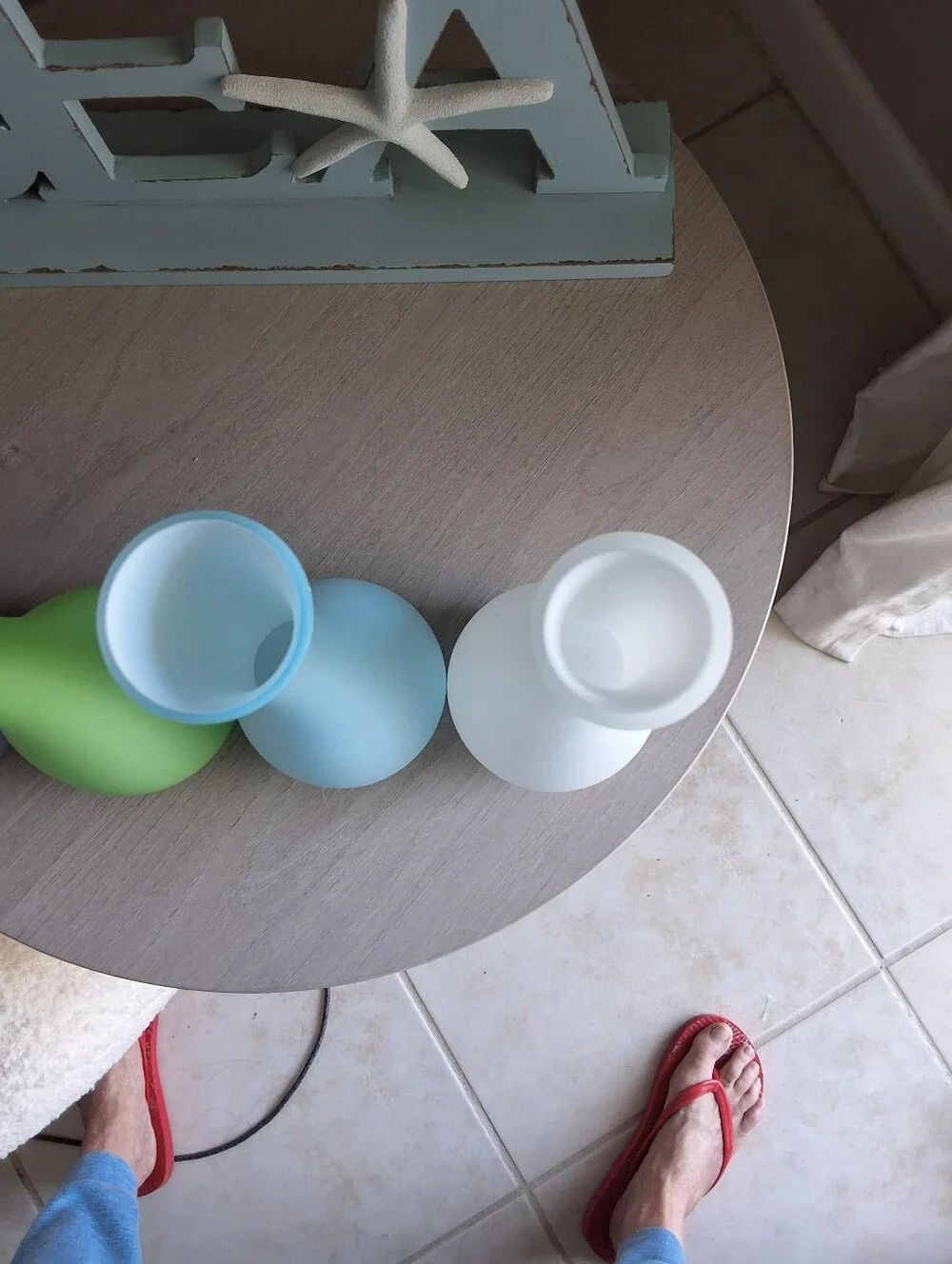 Set of 4 Vintage Pottery Barn Bud Vases Frosted Glass Handblown - New